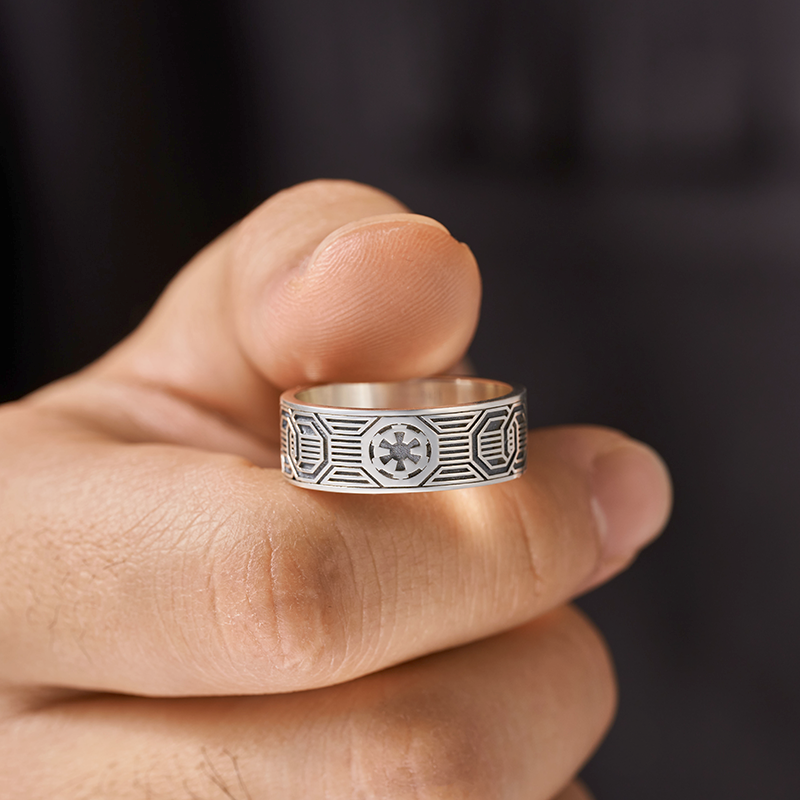 Galactic Empire Sterling Silver Band Ring