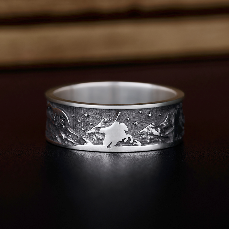 Lord of the Rings Sterling Silver Band Ring