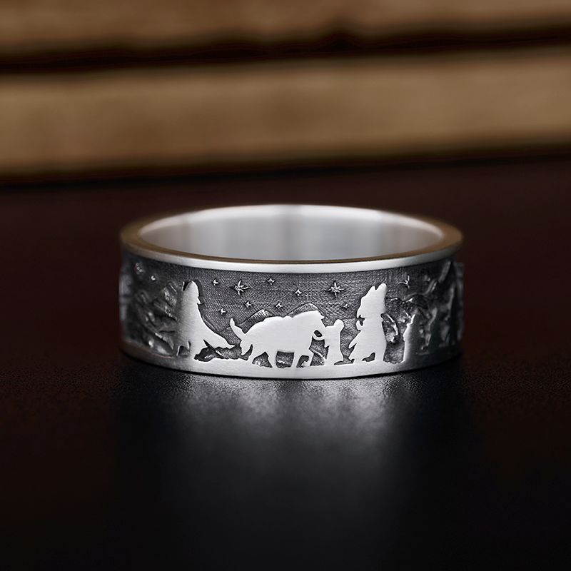 Lord of the Rings Sterling Silver Band Ring