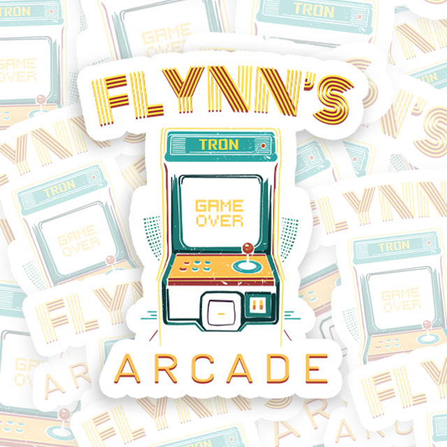 Flynn's Arcade Geek Sticker