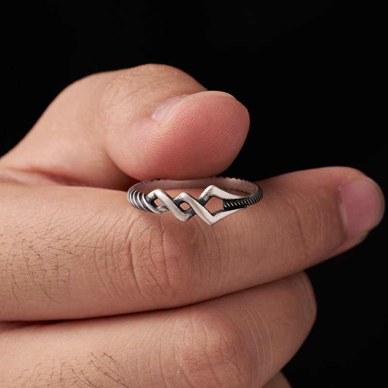 Longinus Geek Silver Band Ring