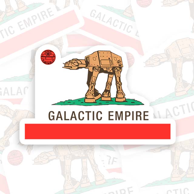 Galactic California Geek Sticker