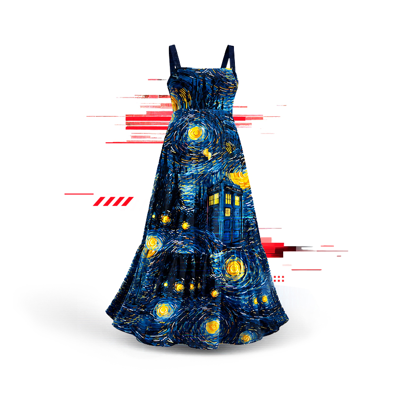 Geek Tiered Cami Maxi Dress