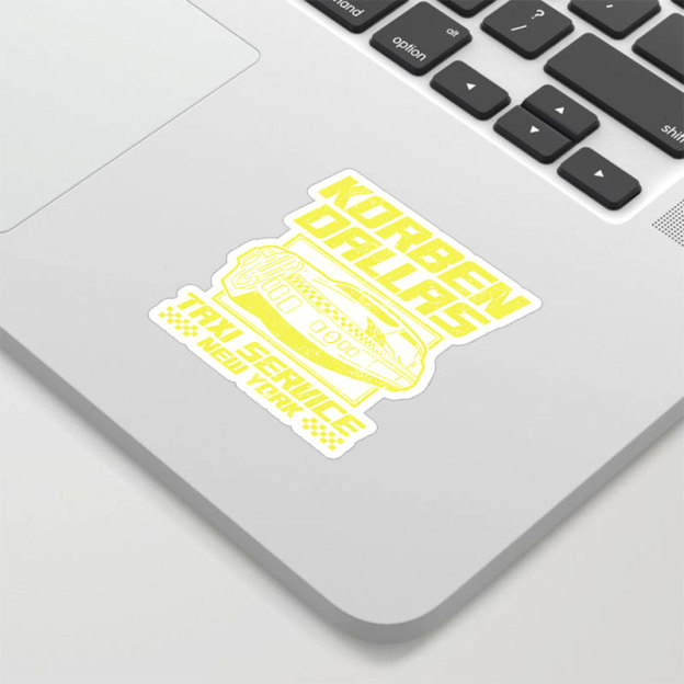 Korben Dallas Taxi Service Geek Sticker
