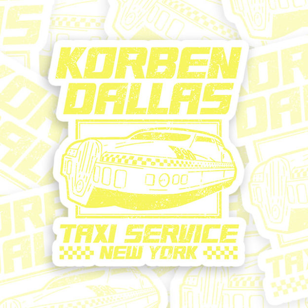 Korben Dallas Taxi Service Geek Sticker