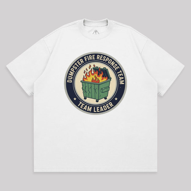 Dumpster Fire Response Team Unisex Oversized T-shirt