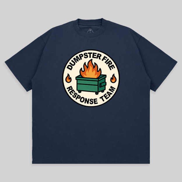 Dumpster Fire Response Team Unisex Oversized T-shirt