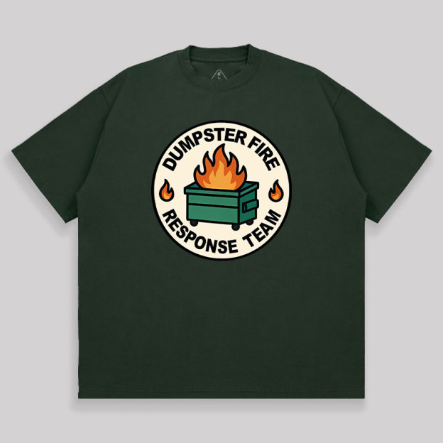 Dumpster Fire Response Team Unisex Oversized T-shirt