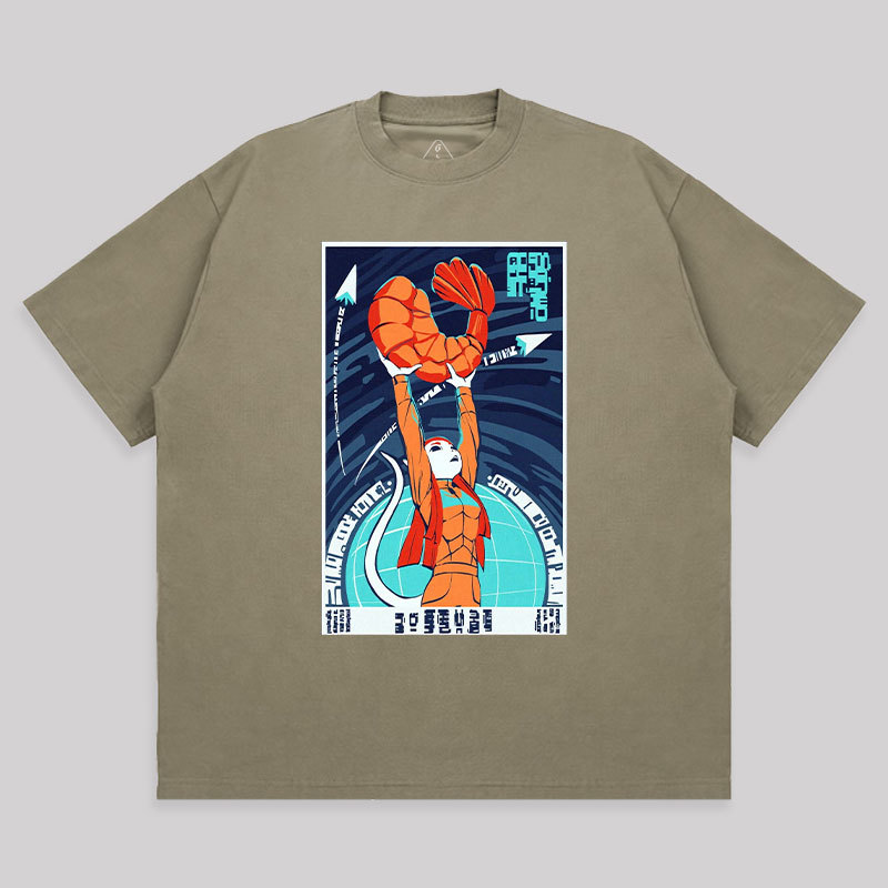 In Shrimp We Trust Unisex Oversized T-shirt