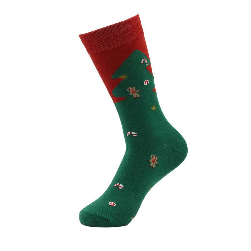New Men's Printed Christmas Socks