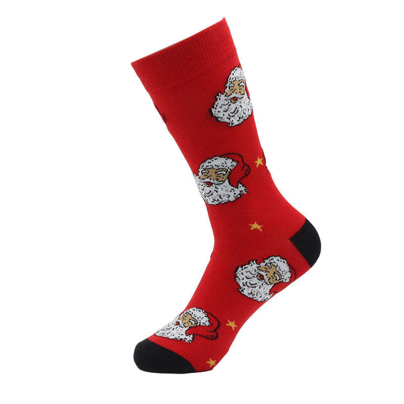 New Men's Printed Christmas Socks