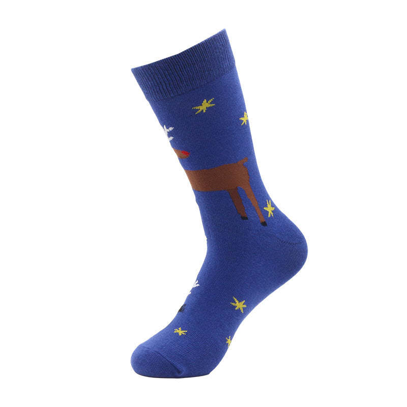 New Men's Printed Christmas Socks