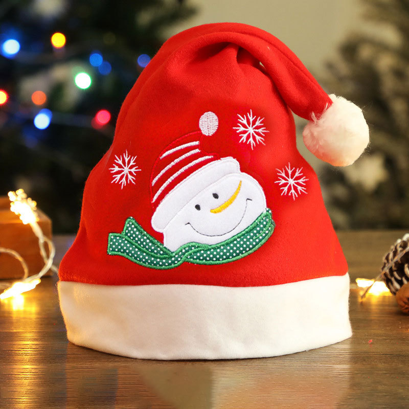 Christmas Embroidered Fleece Hat