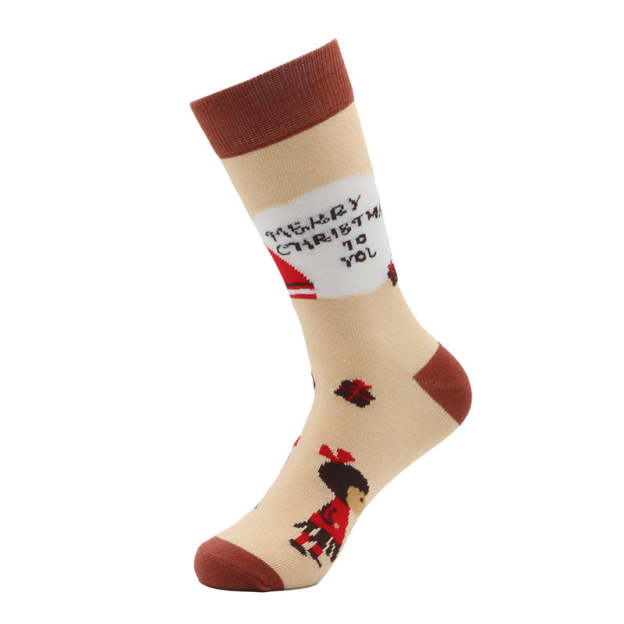 New Men's Printed Christmas Socks