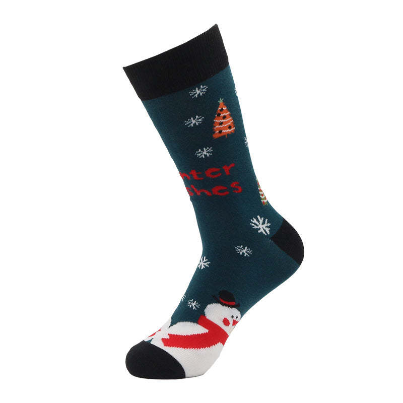 New Men's Printed Christmas Socks