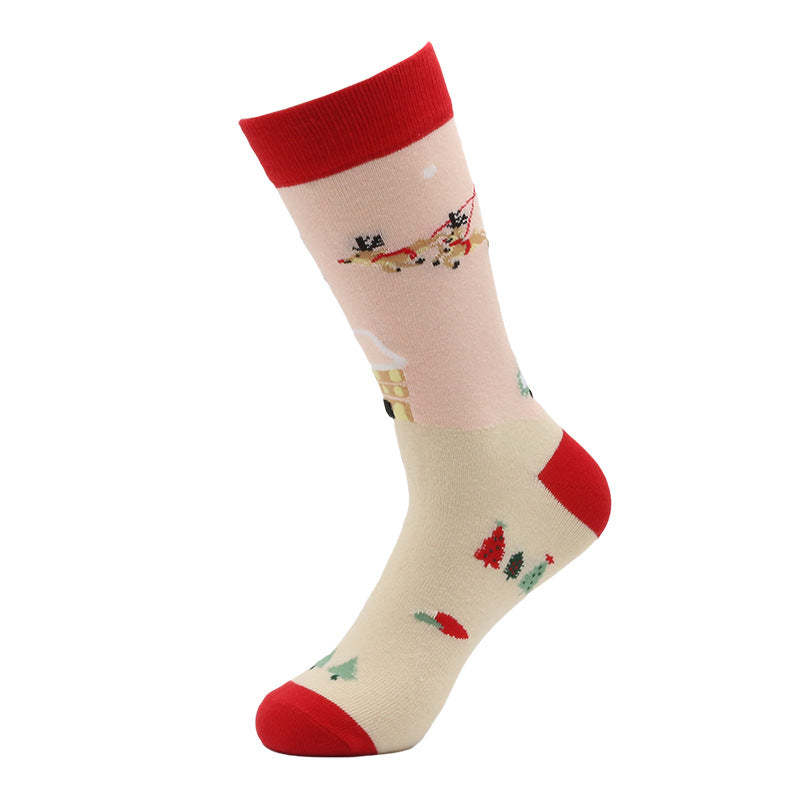 New Men's Printed Christmas Socks