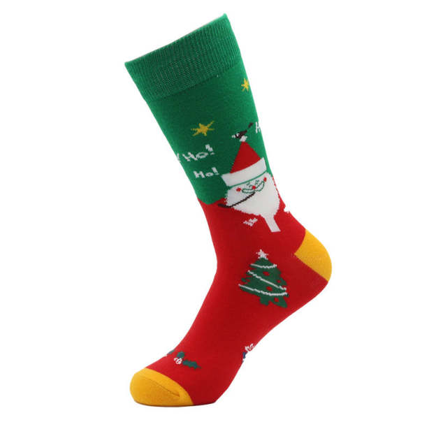 New Men's Printed Christmas Socks