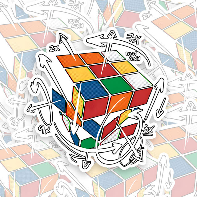 The Cube's Formula Geek Sticker for Sale online