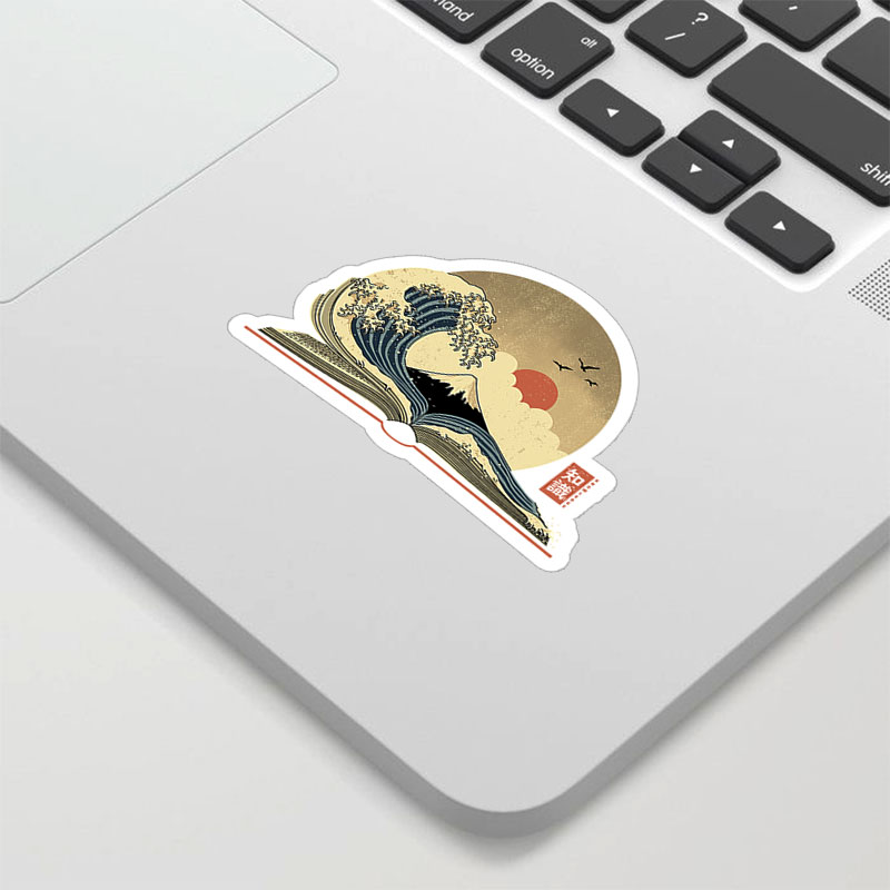 The Great Wave of Knowledge Geek Sticker