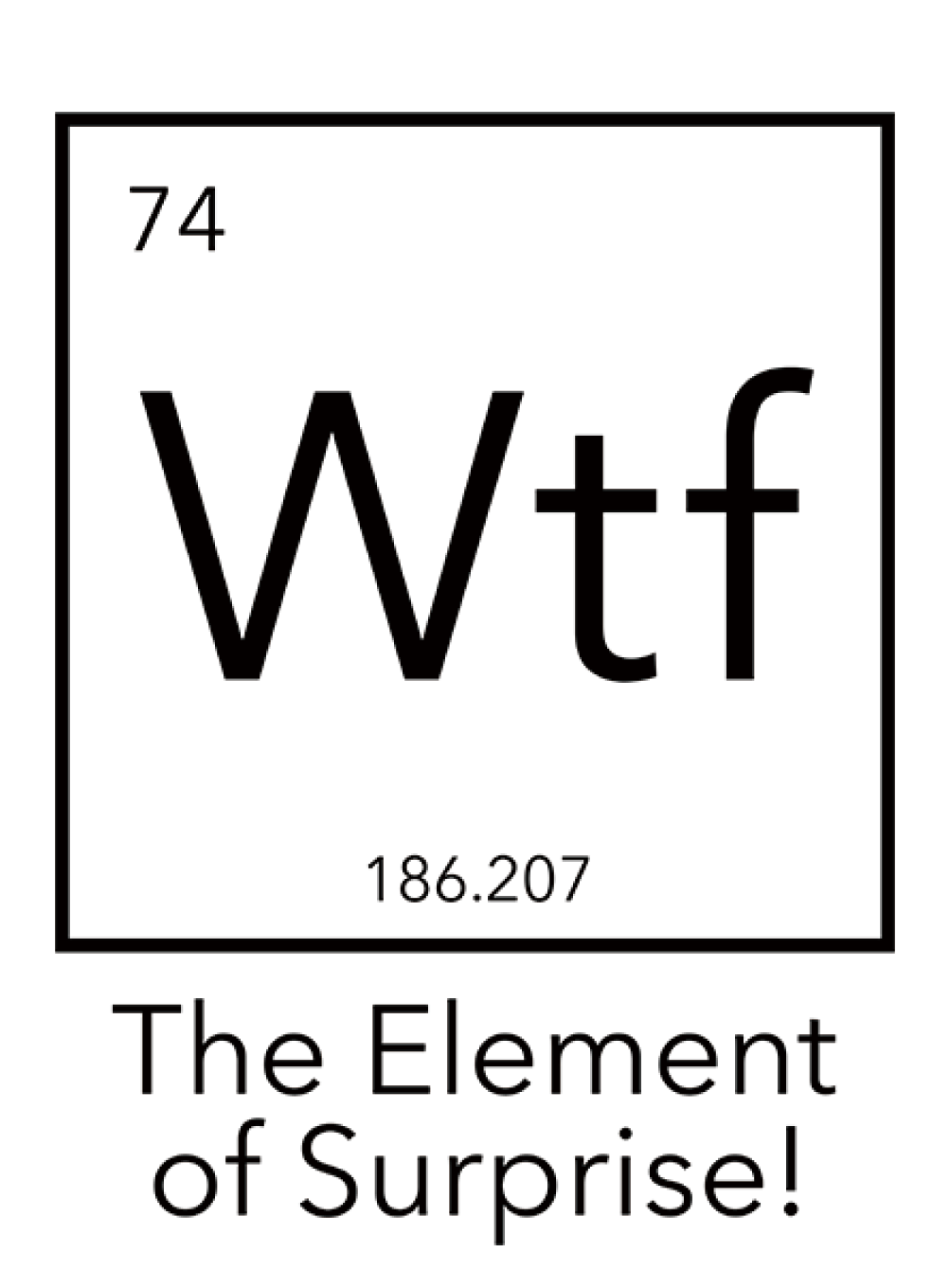 Wtf - The Element of Surprise Funny Science Geek Car Air Fresheners