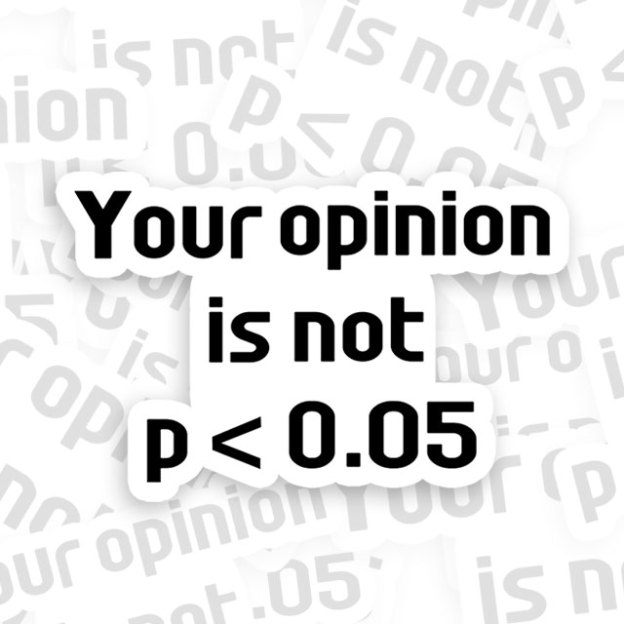 Your Opinion is Not P<0.05 Geek Sticker