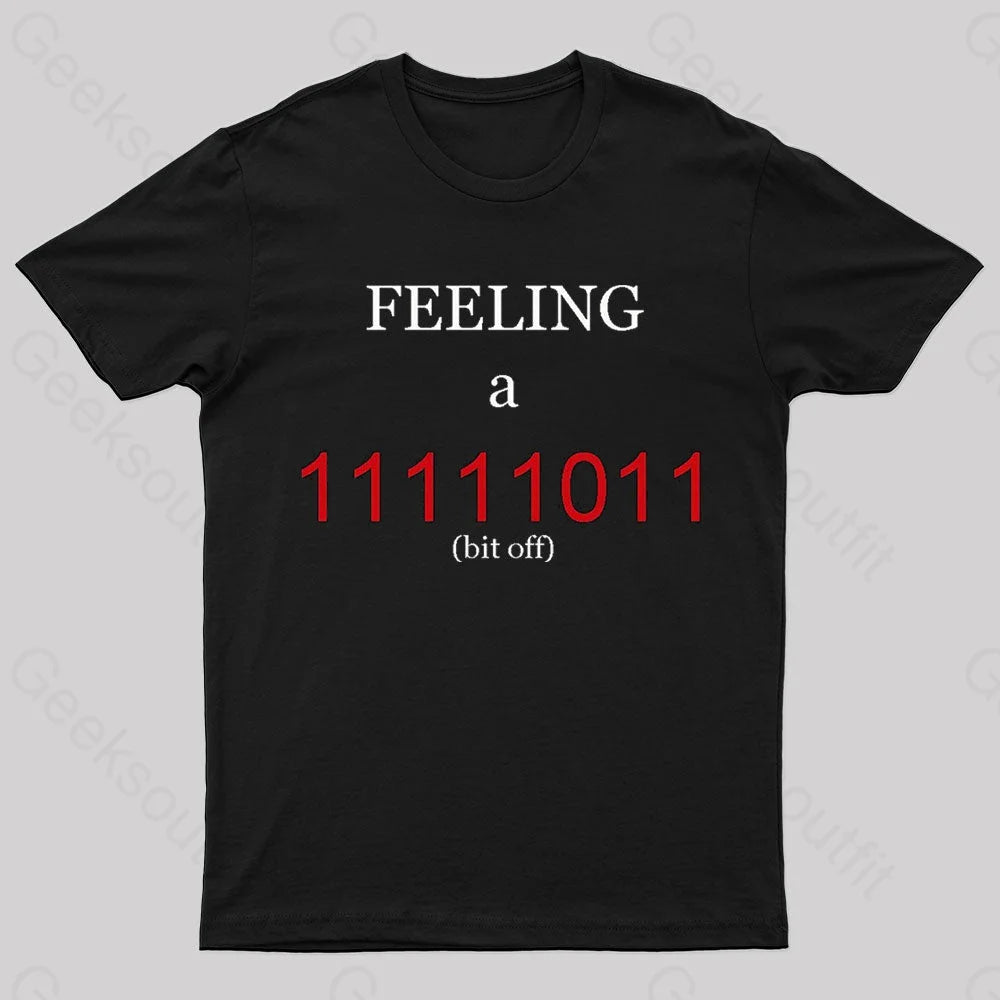 A Bit Off Programming Geek T-Shirt Black / S