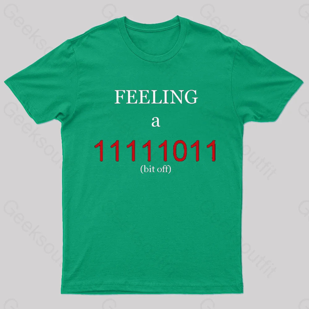 A Bit Off Programming Geek T-Shirt Green / S