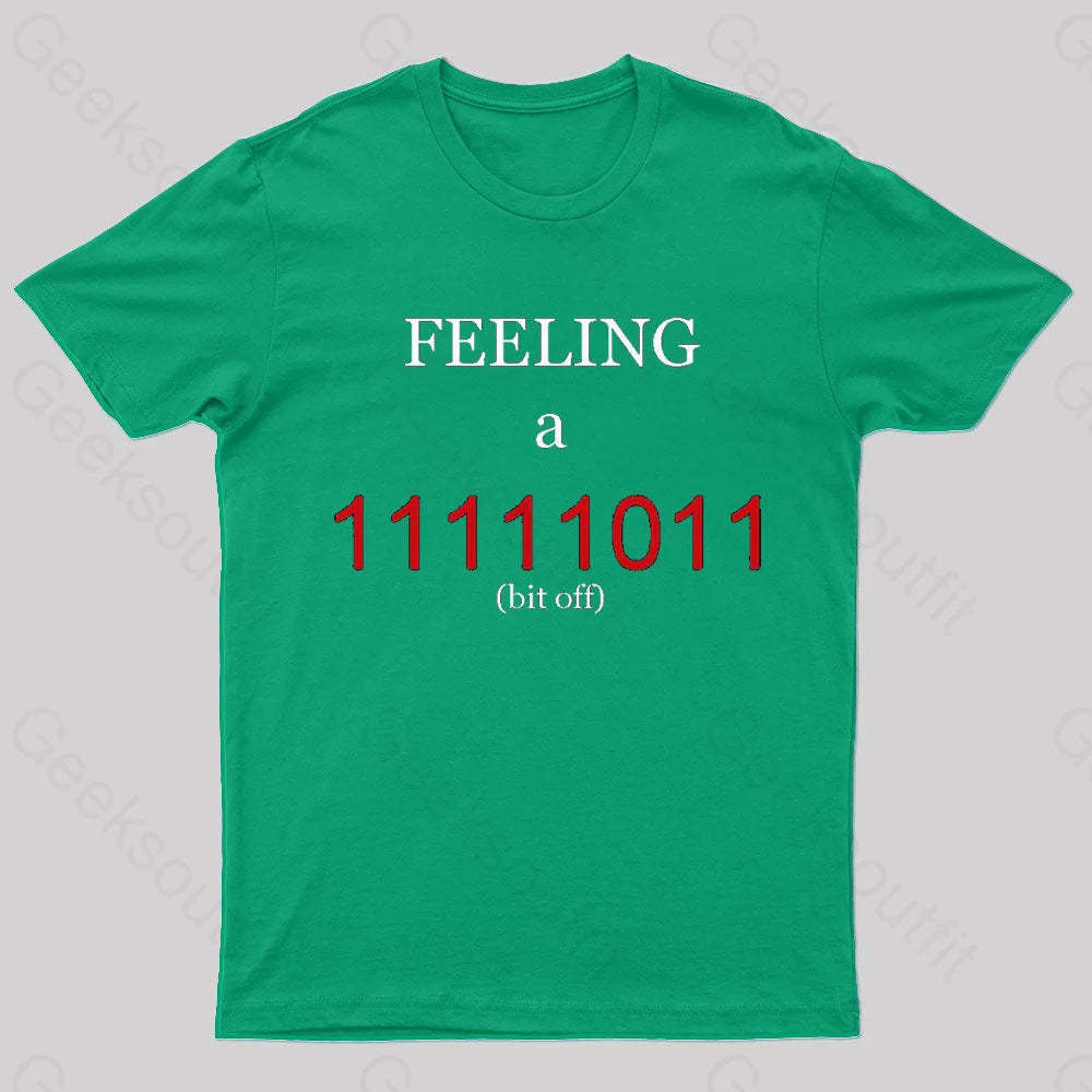 A Bit Off Programming Geek T-Shirt Green / S