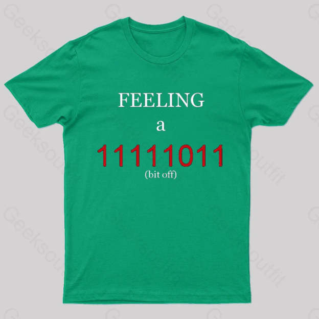 A Bit Off Programming Geek T-Shirt Green / S