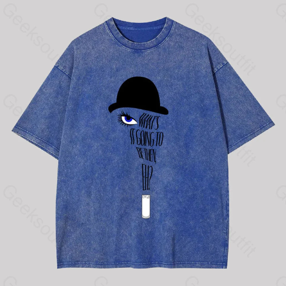 A Clockwork Orang Geek Washed T-Shirt Blue / S Yc