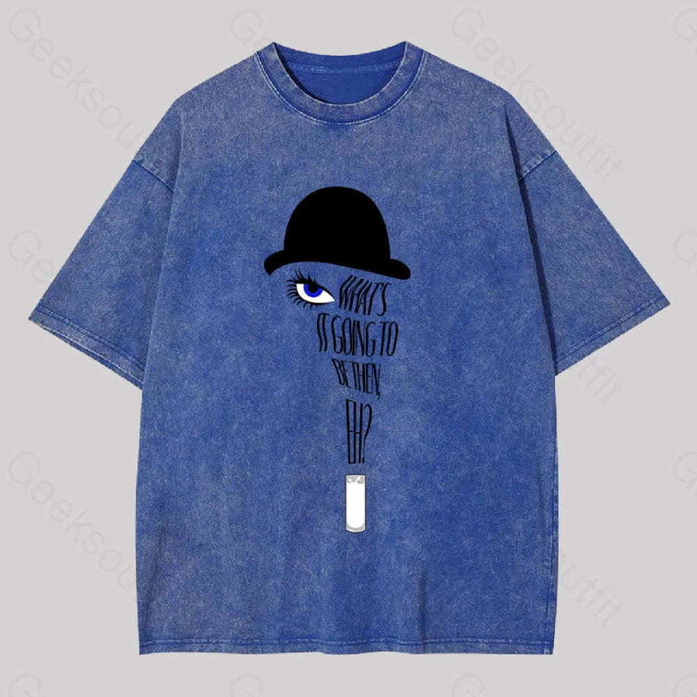 A Clockwork Orang Geek Washed T-Shirt Blue / S Yc