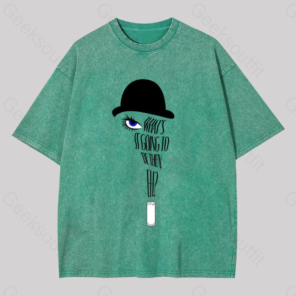 A Clockwork Orang Geek Washed T-Shirt Grass Green / S Yc
