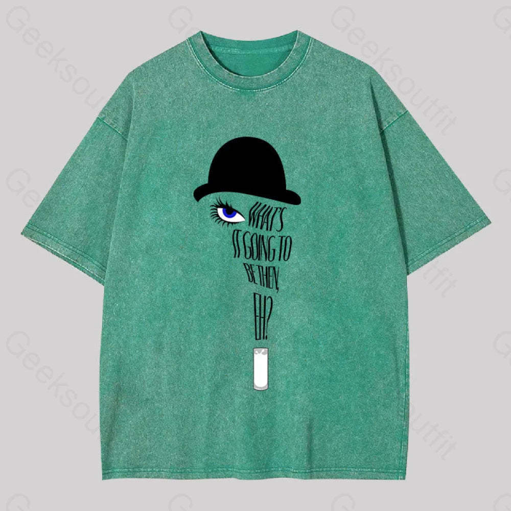 A Clockwork Orang Geek Washed T-Shirt Grass Green / S Yc