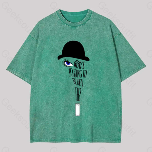 A Clockwork Orang Geek Washed T-Shirt Grass Green / S Yc
