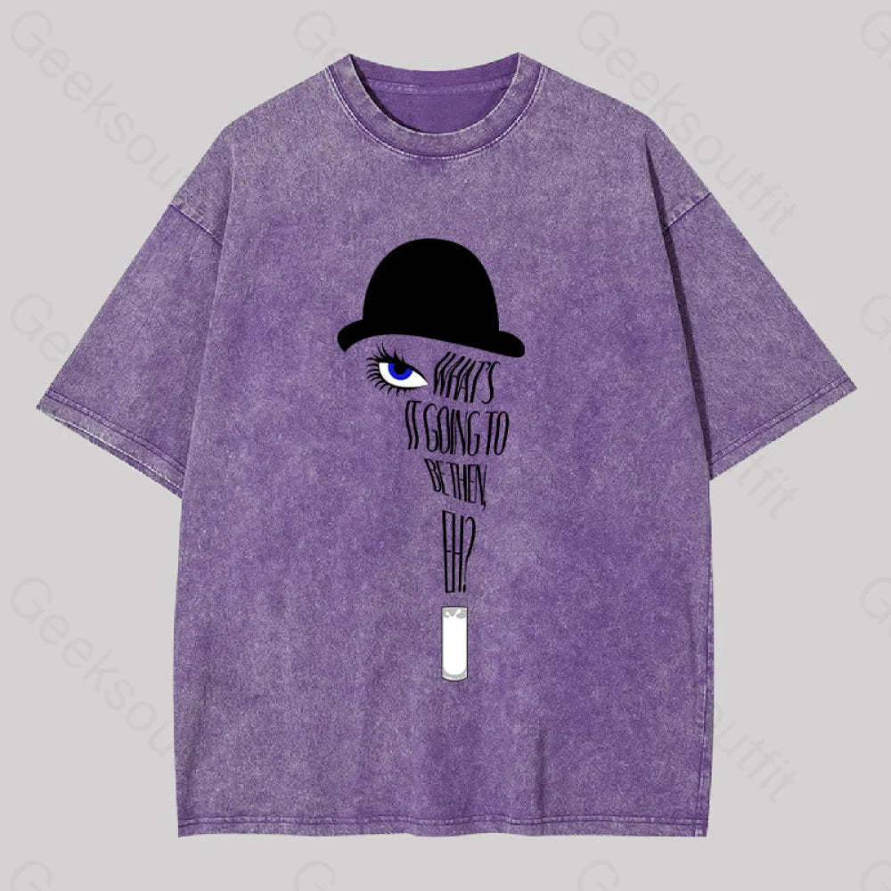 A Clockwork Orang Geek Washed T-Shirt Purple / S Yc