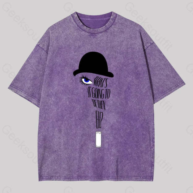 A Clockwork Orang Geek Washed T-Shirt Purple / S Yc