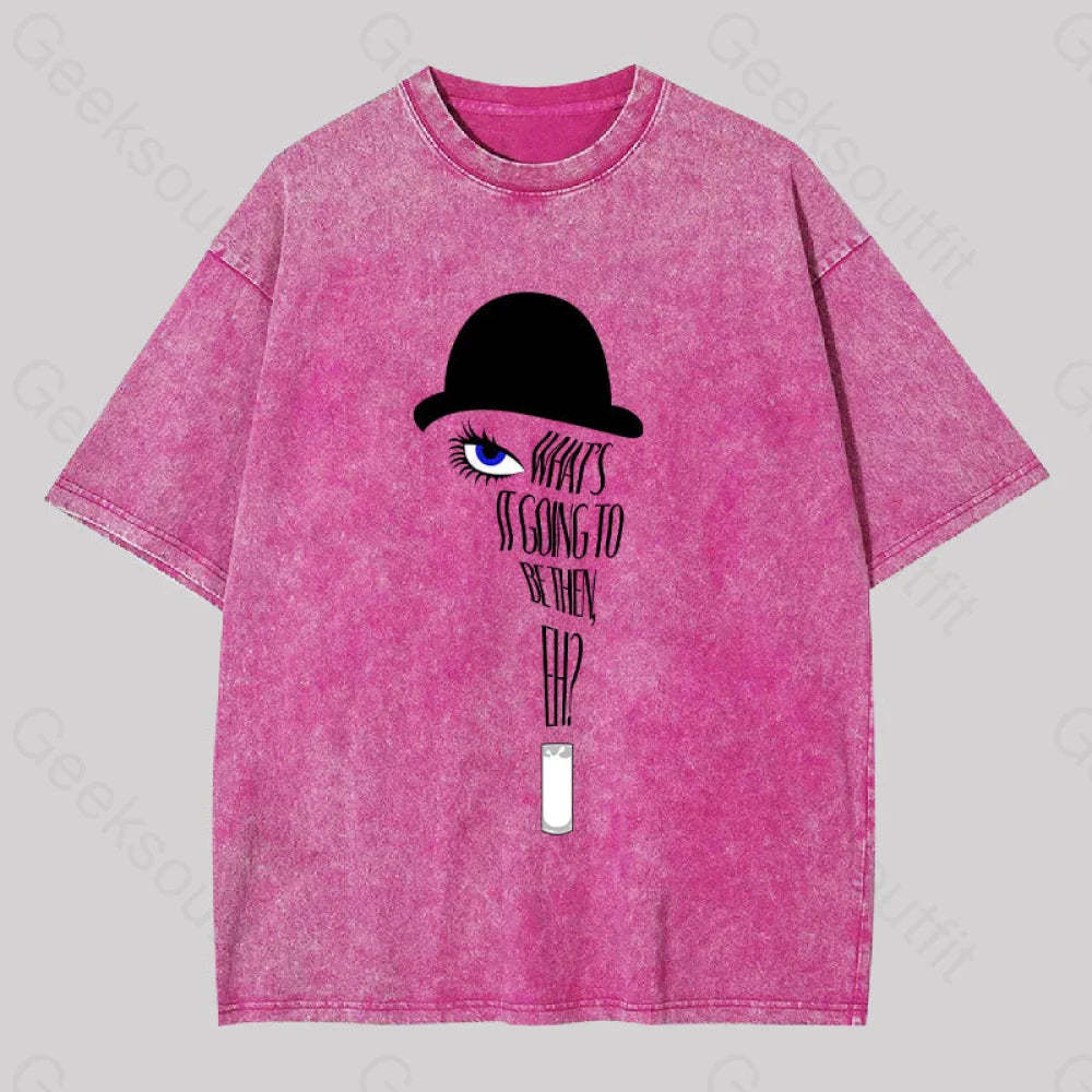 A Clockwork Orang Geek Washed T-Shirt Rose Red / S Yc