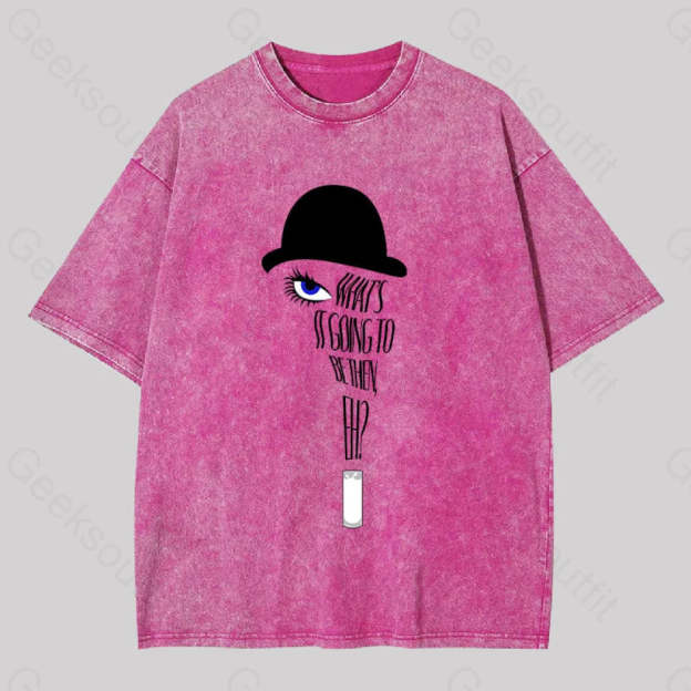 A Clockwork Orang Geek Washed T-Shirt Rose Red / S Yc