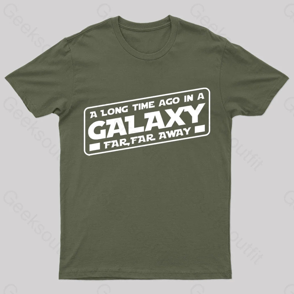 A Galaxy Far Away Nerd T-Shirt Army Green / S