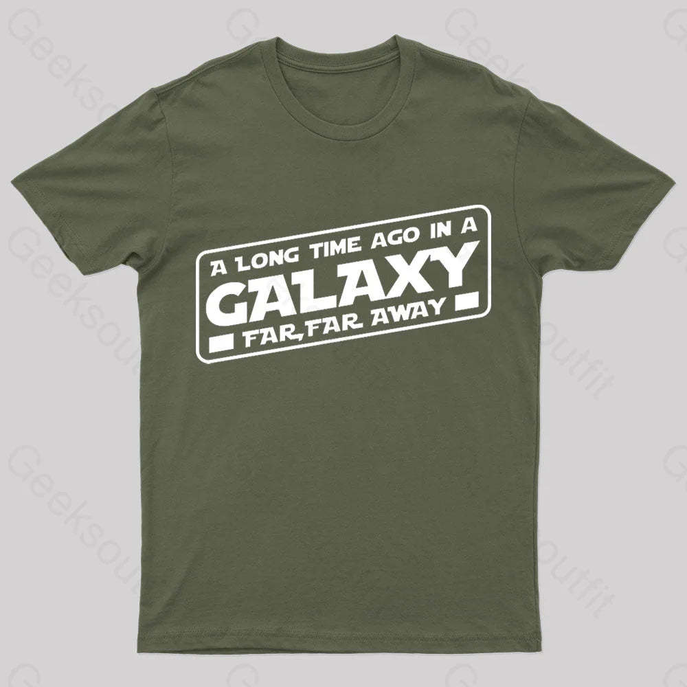 A Galaxy Far Away Nerd T-Shirt Army Green / S