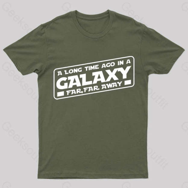 A Galaxy Far Away Nerd T-Shirt Army Green / S