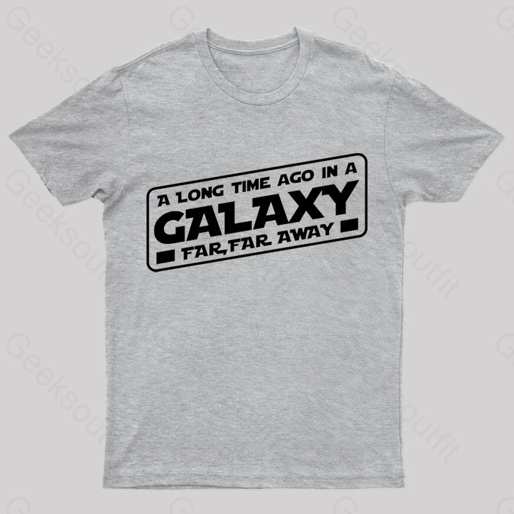 A Galaxy Far Away Nerd T-Shirt Grey / S