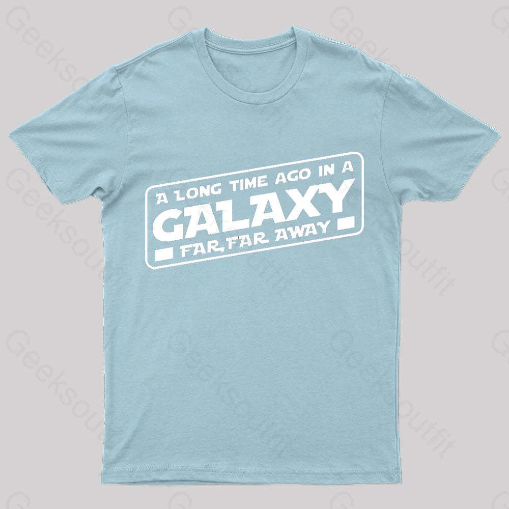 A Galaxy Far Away Nerd T-Shirt Light Blue / S