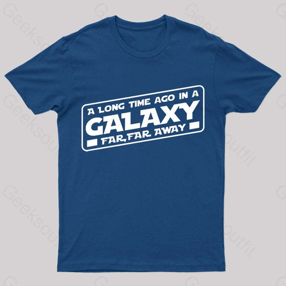 A Galaxy Far Away Nerd T-Shirt Navy / S