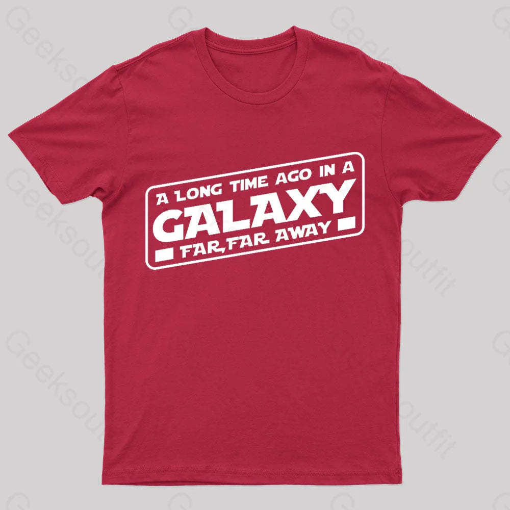 A Galaxy Far Away Nerd T-Shirt Red / S