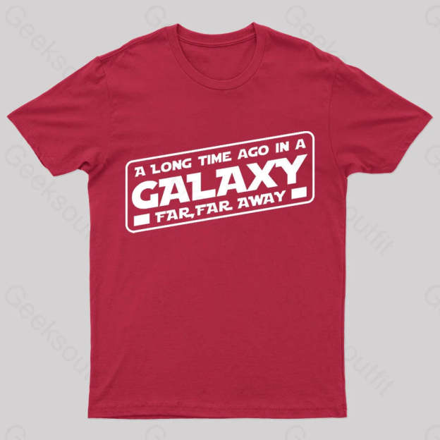 A Galaxy Far Away Nerd T-Shirt Red / S