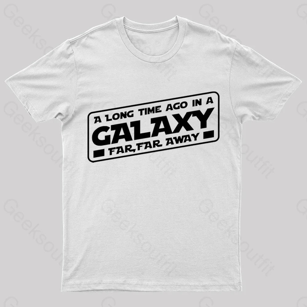 A Galaxy Far Away Nerd T-Shirt White / S
