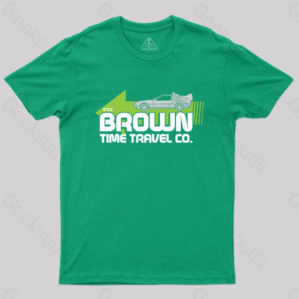 A Journey Through Time Dr. E. Brown T-Shirt Green / S