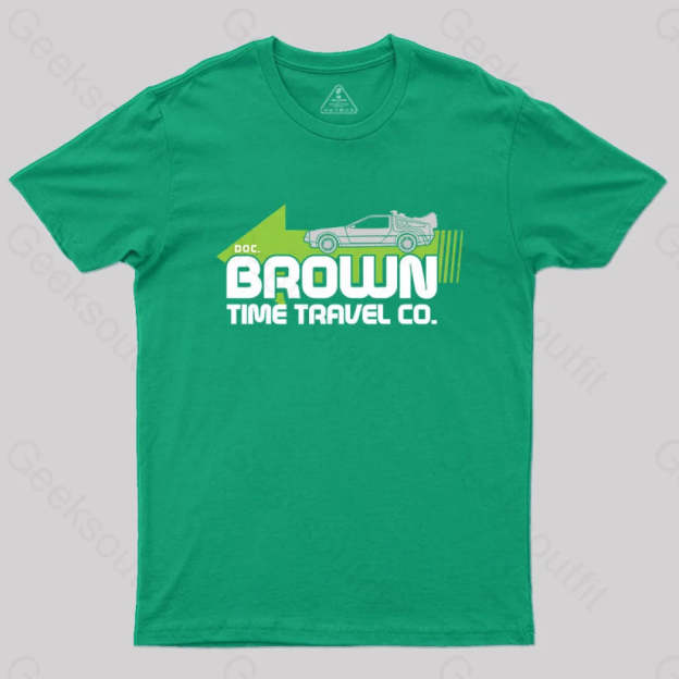 A Journey Through Time Dr. E. Brown T-Shirt Green / S