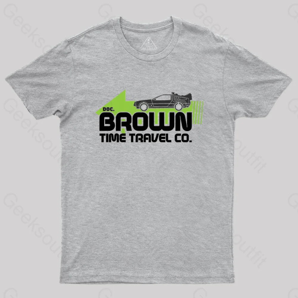 A Journey Through Time Dr. E. Brown T-Shirt Grey / S